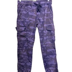 Sanctuary Navy Camoflauge Surplus Cargo Ankle Pants, Wmns M